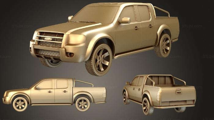 Автомобили и транспорт (Двухместный автомобиль Ford Ranger Mk1 2003, CARS_1629) 3D модель для ЧПУ станка