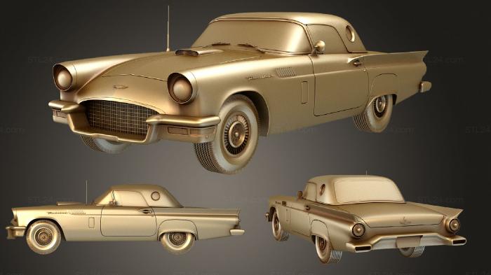 Автомобили и транспорт (Ford Thunderbird 1957, CARS_1644) 3D модель для ЧПУ станка