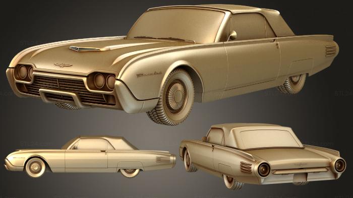 Автомобили и транспорт (Ford Thunderbird coupe 1961, CARS_1645) 3D модель для ЧПУ станка