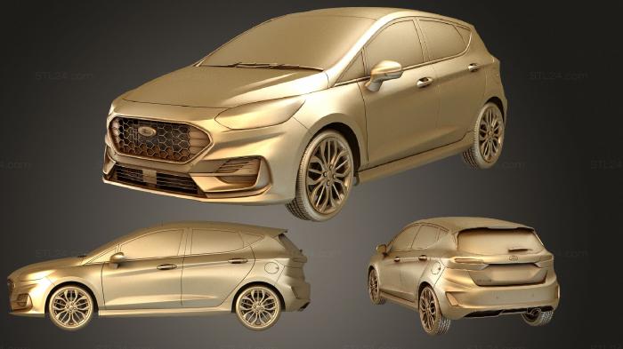 Автомобили и транспорт (Ford fiesta st line 5 дверь 2022rar, CARS_1659) 3D модель для ЧПУ станка