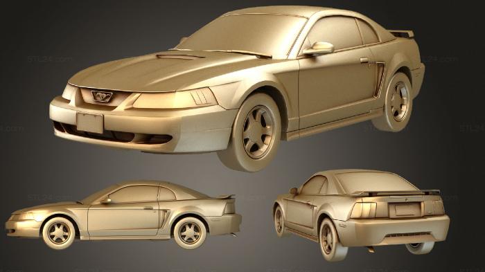 Автомобили и транспорт (Ford Mustang V6 Новый Край, CARS_1665) 3D модель для ЧПУ станка