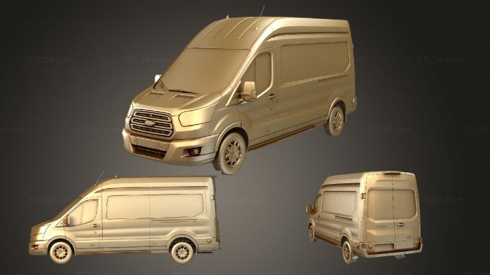 Автомобили и транспорт (Фургон Ford transit l3h3 2018, CARS_1668) 3D модель для ЧПУ станка