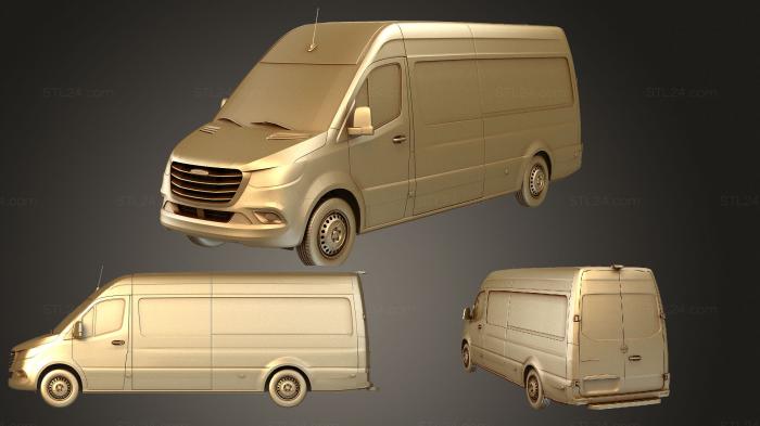 Автомобили и транспорт (Панельный фургон Freightliner Sprinter L3H2 RWD 2019, CARS_1681) 3D модель для ЧПУ станка