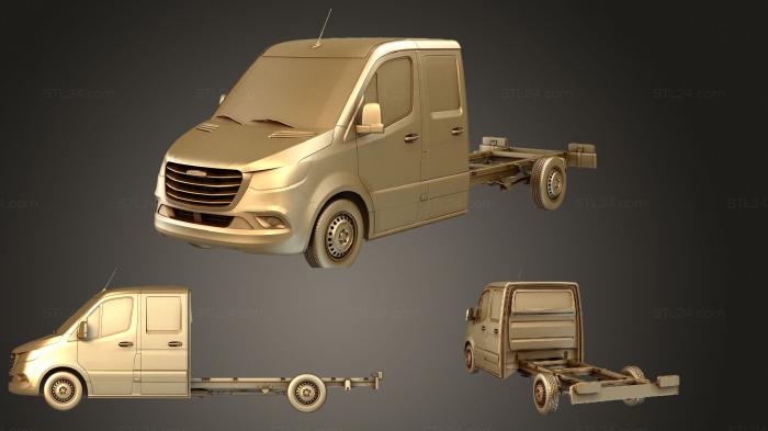 Автомобили и транспорт (Кабина экипажа Freigthliner Sprinter L3 RWD 2019, CARS_1683) 3D модель для ЧПУ станка