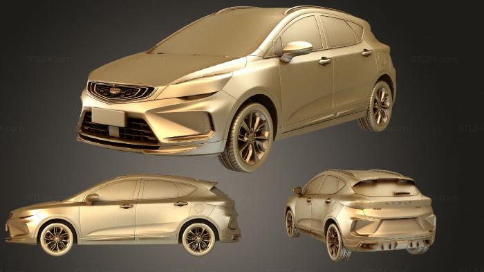 Автомобили и транспорт (Geely Emgrand GS (Mk1f) (FE 7) Динамичный 2019, CARS_1693) 3D модель для ЧПУ станка