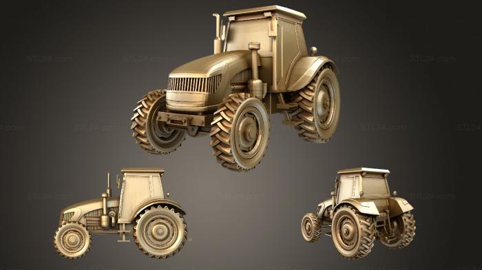 Автомобили и транспорт (Универсальный фермерский трактор, CARS_1696) 3D модель для ЧПУ станка