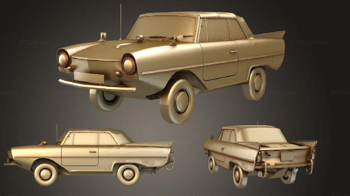 Автомобили и транспорт (Универсальный автомобиль-амфибия 60-х годов пополнения, CARS_1699) 3D модель для ЧПУ станка