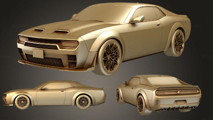 Автомобили и транспорт (Универсальный мускул-кар 2021, CARS_1712) 3D модель для ЧПУ станка