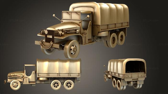 Автомобили и транспорт (Военный грузовик GMC 353, CARS_1725) 3D модель для ЧПУ станка