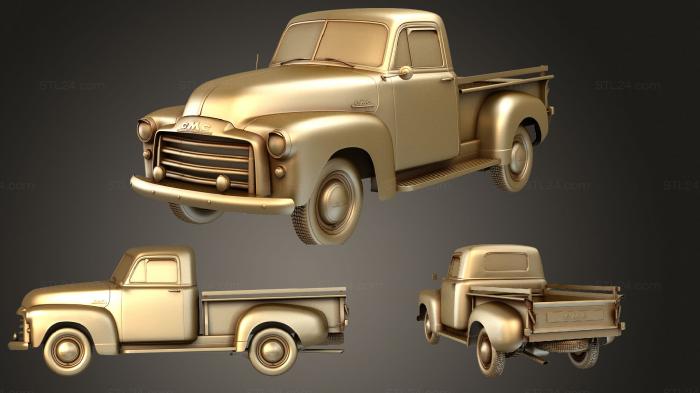 Автомобили и транспорт (Пикап GMC 9300 1952, CARS_1726) 3D модель для ЧПУ станка