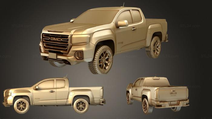 Автомобили и транспорт (GMC Canyon 2021 Короткометражный 3D, CARS_1729) 3D модель для ЧПУ станка