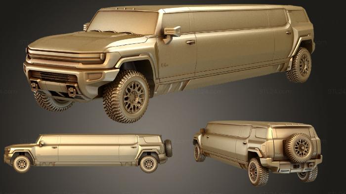 Автомобили и транспорт (Gmc hummer ev внедорожник лимузин 2024, CARS_1741) 3D модель для ЧПУ станка