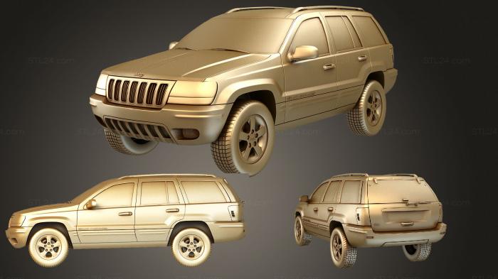 Автомобили и транспорт (Комплект Grand Cherokee 1999, CARS_1751) 3D модель для ЧПУ станка