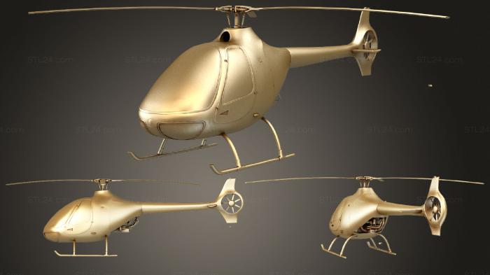 Автомобили и транспорт (Немецкий вертолет guimbal cabri g 2d hdmb, CARS_1755) 3D модель для ЧПУ станка