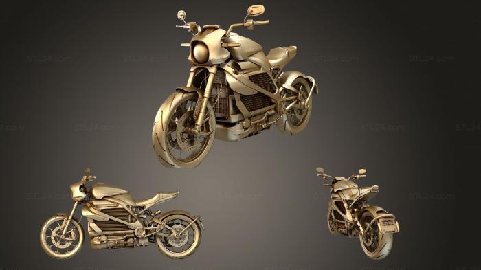 Автомобили и транспорт (Harley Davidson Живая Проволока, CARS_1761) 3D модель для ЧПУ станка