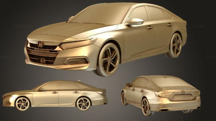 Автомобили и транспорт (Honda Accord (Mk10) седан Sport US spec 2018 mentalray, CARS_1821) 3D модель для ЧПУ станка