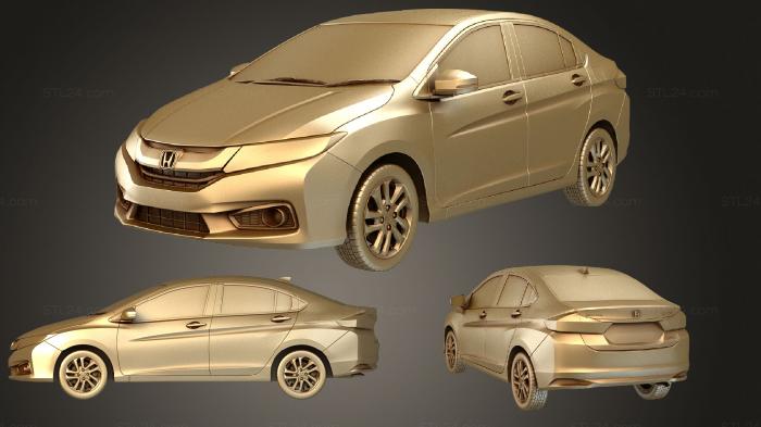 Автомобили и транспорт (Honda City (Mk6) HQинтерьер 2014, CARS_1827) 3D модель для ЧПУ станка