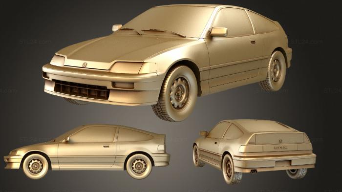 Автомобили и транспорт (Honda Civic CRX 1988, CARS_1838) 3D модель для ЧПУ станка