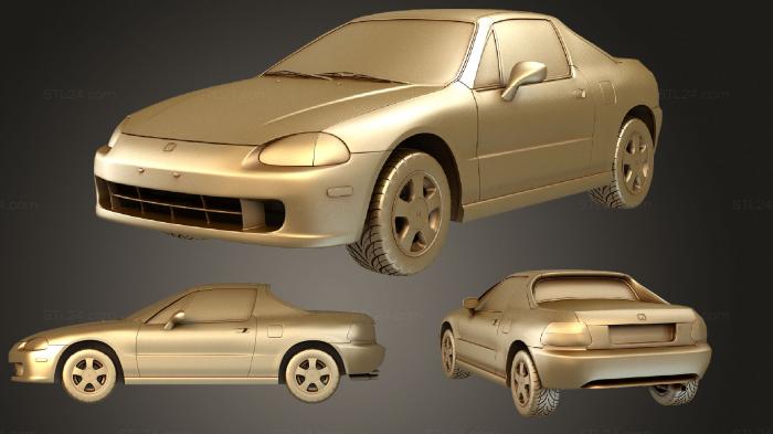 Автомобили и транспорт (Honda Civic дель Соль 1993, CARS_1839) 3D модель для ЧПУ станка