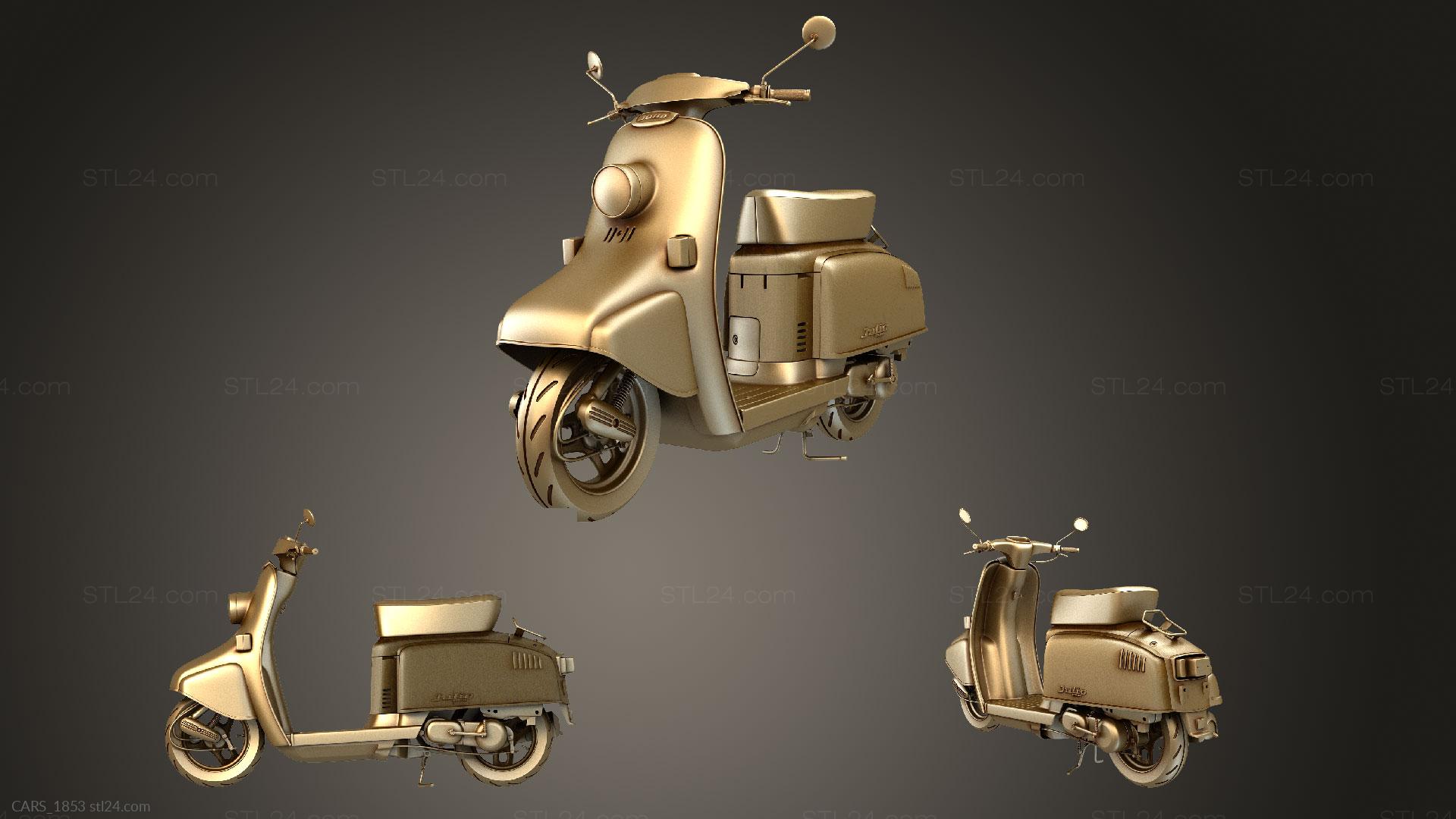 Vehicles - Honda Julio Scooter, CARS_1853. 3D stl model for CNC