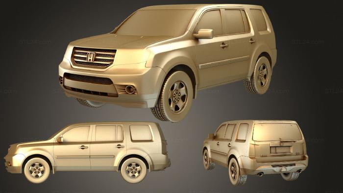 Автомобили и транспорт (Комплект Honda Pilot 2014, CARS_1867) 3D модель для ЧПУ станка