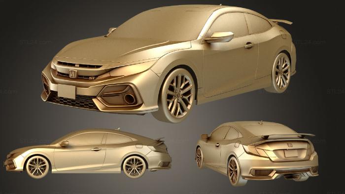 Автомобили и транспорт (Honda Civic Si Coupe 2020, CARS_1890) 3D модель для ЧПУ станка