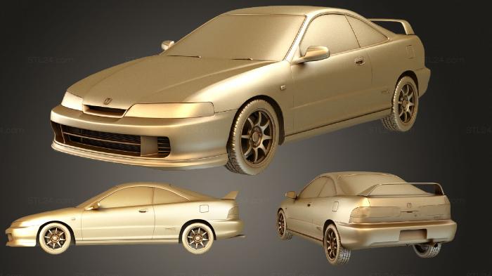 Автомобили и транспорт (Honda Integra Тип R купе 1995, CARS_1900) 3D модель для ЧПУ станка