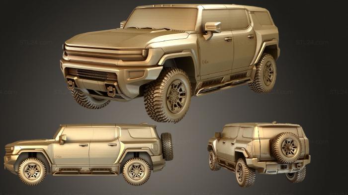 Автомобили и транспорт (Внедорожник hummer ev gmc 2024, CARS_1925) 3D модель для ЧПУ станка