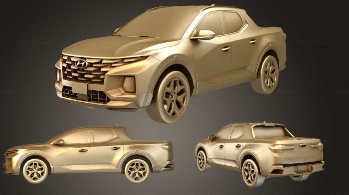 Автомобили и транспорт (Hyundai Santa Cruz 2022, CARS_1944) 3D модель для ЧПУ станка