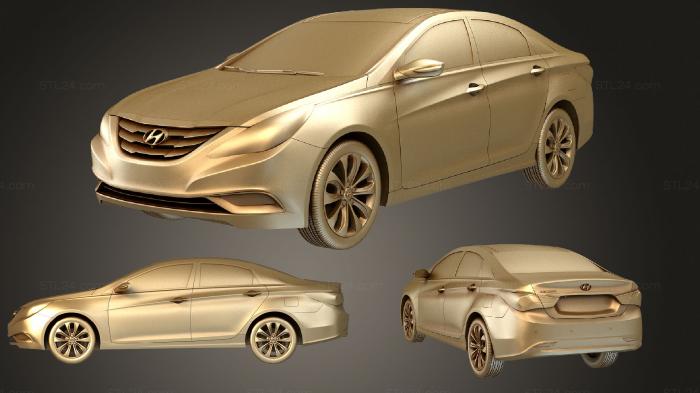 Автомобили и транспорт (Hyundai Sonata (Mk6) (YF) 2013, CARS_1947) 3D модель для ЧПУ станка