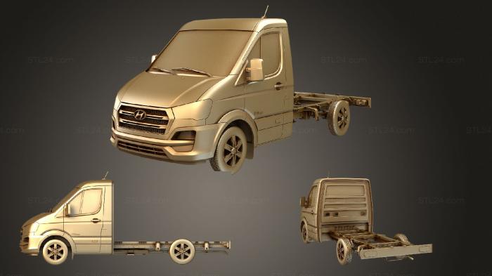 Автомобили и транспорт (Шасси Hyundai H350 с одной кабиной SWB 2019, CARS_1953) 3D модель для ЧПУ станка
