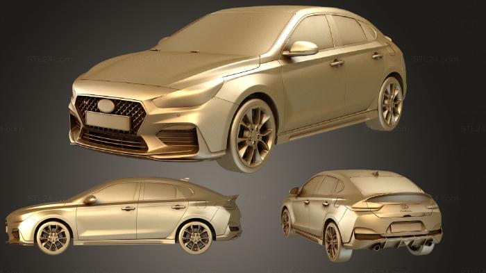 Автомобили и транспорт (Hyundai i30 fastback N 2019, CARS_1959) 3D модель для ЧПУ станка