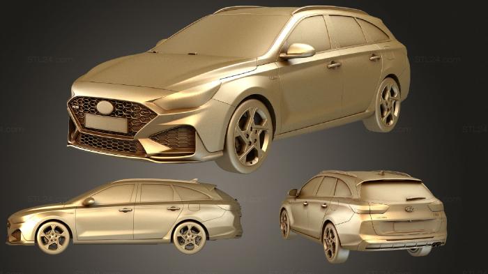Автомобили и транспорт (Hyundai i30 Универсал N line 2020, CARS_1961) 3D модель для ЧПУ станка