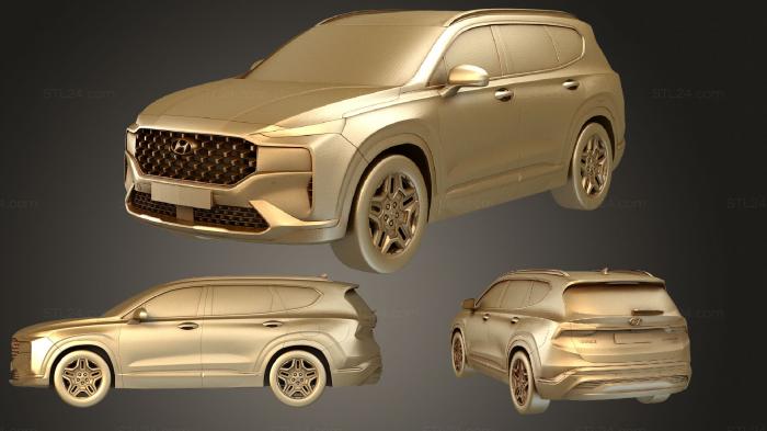 Автомобили и транспорт (Hyundai santafe 2021, CARS_1965) 3D модель для ЧПУ станка