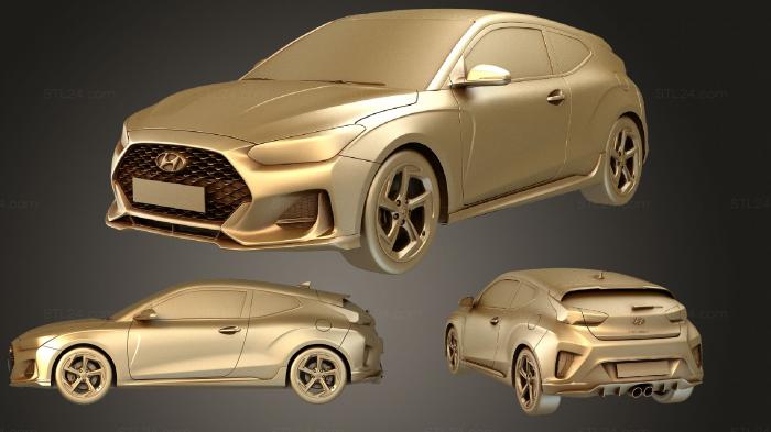 Автомобили и транспорт (Hyundai Veloster 2019, CARS_1968) 3D модель для ЧПУ станка