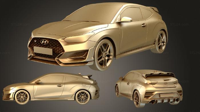 Автомобили и транспорт (Hyundai Veloster N 2019, CARS_1969) 3D модель для ЧПУ станка