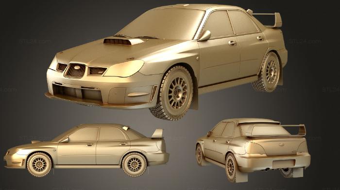 Автомобили и транспорт (Subaru Impreza WRX STI 2006, CARS_1972) 3D модель для ЧПУ станка
