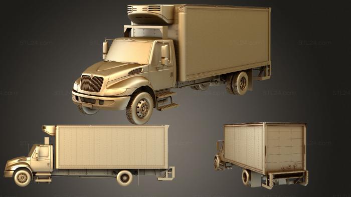 Автомобили и транспорт (Международная тележка DuraStar Box 2axle 2002 2017, CARS_1999) 3D модель для ЧПУ станка