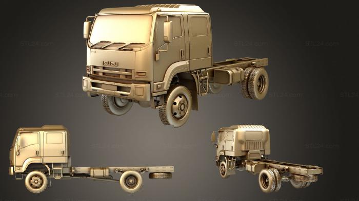 Автомобили и транспорт (Isuzu FTS 800 Шасси для экипажа Грузовик 2 оси 2014 mentalray, CARS_2005) 3D модель для ЧПУ станка