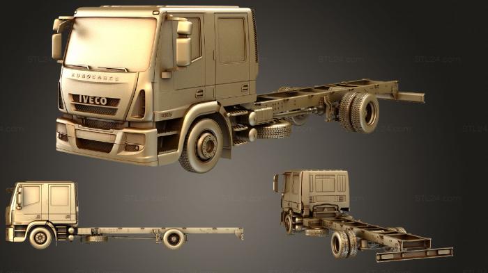 Автомобили и транспорт (Iveco Eurocargo (Mk3) (ML) Двухкамерный грузовой автомобиль 2008, CARS_2014) 3D модель для ЧПУ станка