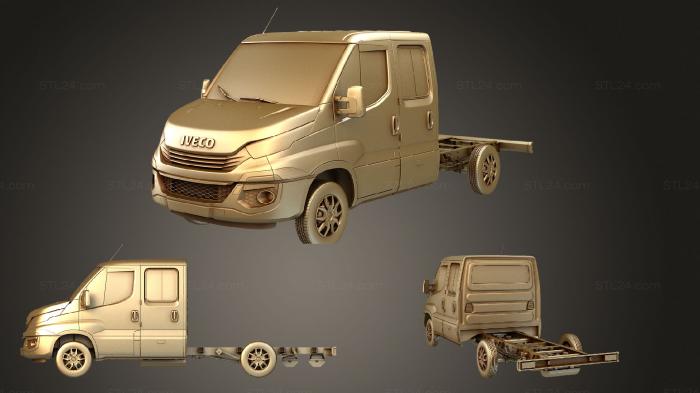 Автомобили и транспорт (Шасси Iveco Daily Crew Cab L2 2019, CARS_2018) 3D модель для ЧПУ станка