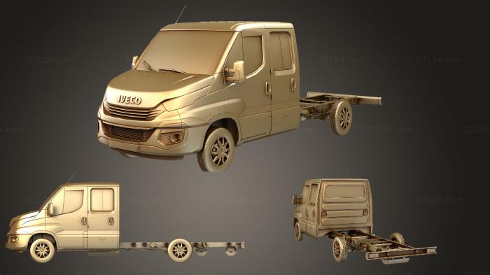 Автомобили и транспорт (Шасси Iveco Daily Crew Cab L3 2019, CARS_2020) 3D модель для ЧПУ станка