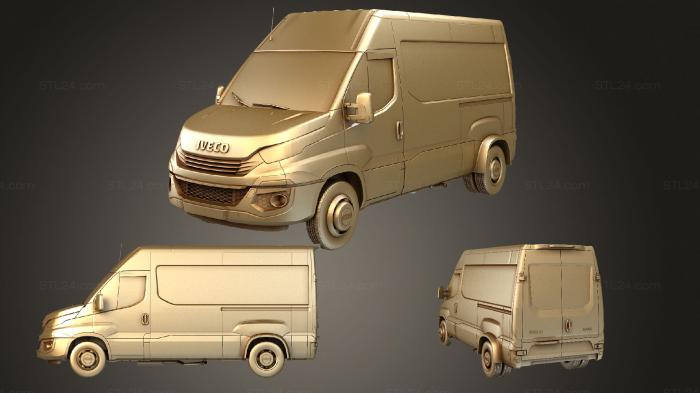 Автомобили и транспорт (Микроавтобус Iveco Daily L2H2 2017, CARS_2021) 3D модель для ЧПУ станка