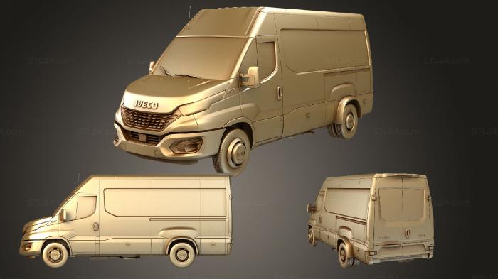 Автомобили и транспорт (Ежедневный Микроавтобус Iveco L3H2 2020, CARS_2023) 3D модель для ЧПУ станка
