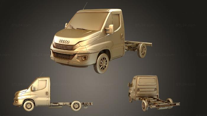 Автомобили и транспорт (Шасси Iveco Daily Single Cab L1 2019, CARS_2024) 3D модель для ЧПУ станка