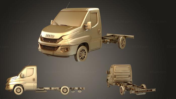 Автомобили и транспорт (Шасси Iveco Daily Single Cab L2 2014, CARS_2025) 3D модель для ЧПУ станка