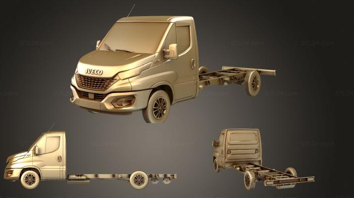 Автомобили и транспорт (Шасси Iveco Daily Single Cab L4 2020, CARS_2026) 3D модель для ЧПУ станка