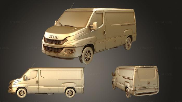 Автомобили и транспорт (Фургон Iveco Daily 2014 2016 L2H1, CARS_2029) 3D модель для ЧПУ станка