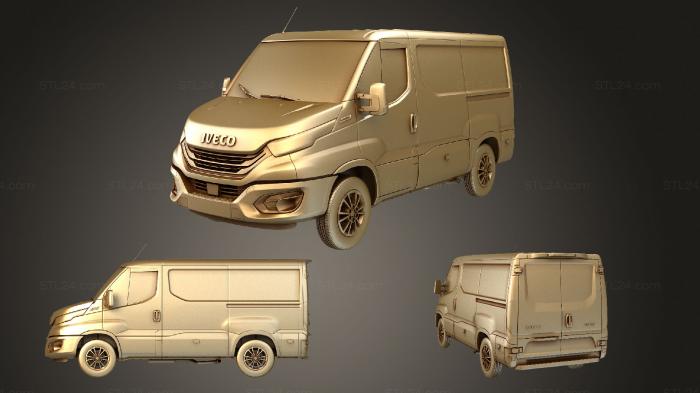 Автомобили и транспорт (Фургон iveco daily 2022 l1h1, CARS_2030) 3D модель для ЧПУ станка