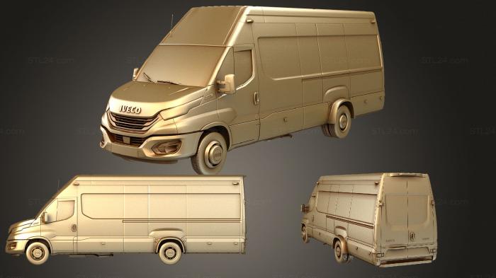 Автомобили и транспорт (Фургон iveco daily 2022 l5h3, CARS_2032) 3D модель для ЧПУ станка